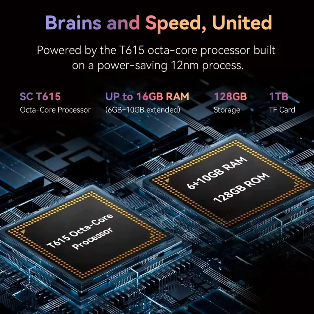 Smartphone preto com ecrã amplo de 7,2 polegadas, câmara traseira tripla com módulos grandes, design fino e frontal com furo central para a câmara - Item7