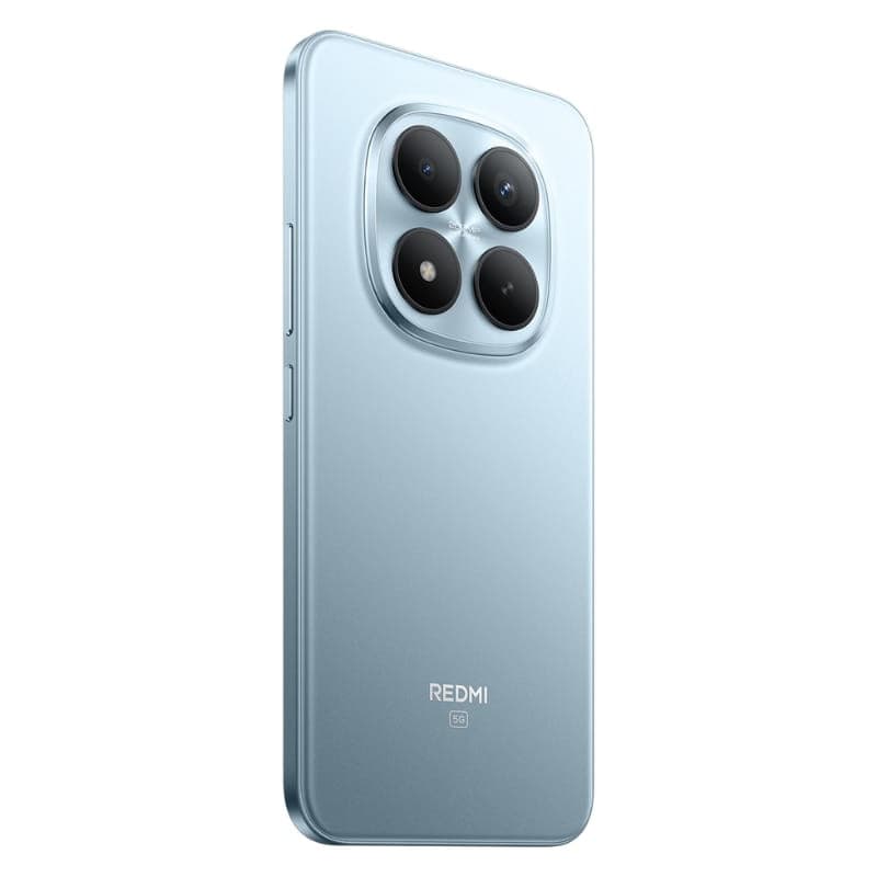 Xiaomi Redmi Note 15 Pro+ 8Go/256Go Bleu avec dos bleu glacé, module photo carré à 4 capteurs proéminents, logo Redmi 5G, bords lisses et design épuré