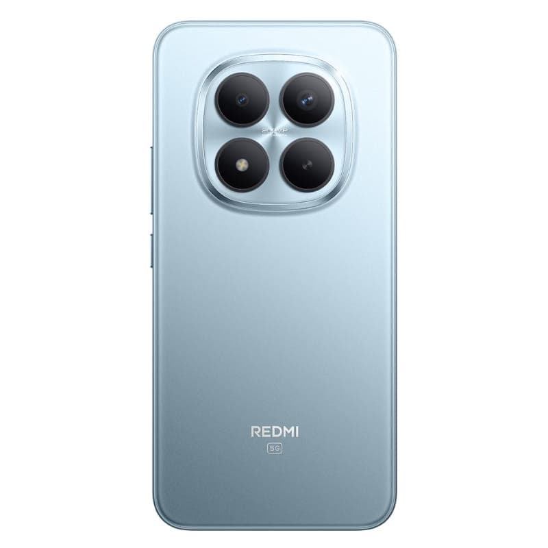 Xiaomi Redmi Note 15 Pro+ 8Go/256Go Bleu, dos bleu mat élégant, module photo carré avec triple capteur large et flash intégré, logo Redmi 5G en bas