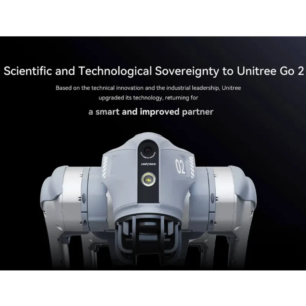 Robot cuadrúpedo gris Unitree Go2 Air con IA y LIDAR 4D, cuerpo compacto, patas articuladas antideslizantes y sensores frontales dobles para navegación - Ítem4