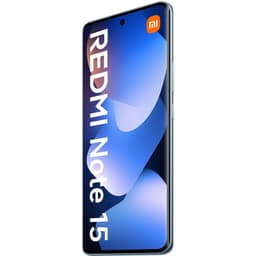 Xiaomi Redmi Note 15 4G 8GB/256GB Azul con pantalla grande casi sin marcos, cámara frontal en orificio centrado y bordes delgados en acabado azul elegante
