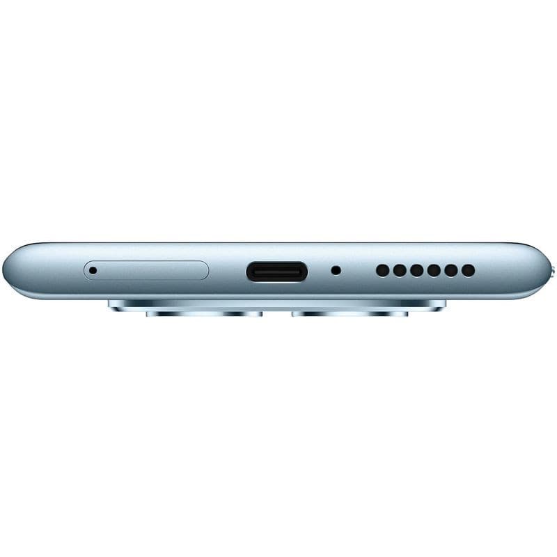 Xiaomi Redmi Note 15 4G 8GB/256GB Azul visto desde abajo, con puerto USB-C centrado, rejilla de altavoz, bandeja SIM y módulo de cámaras sobresaliente