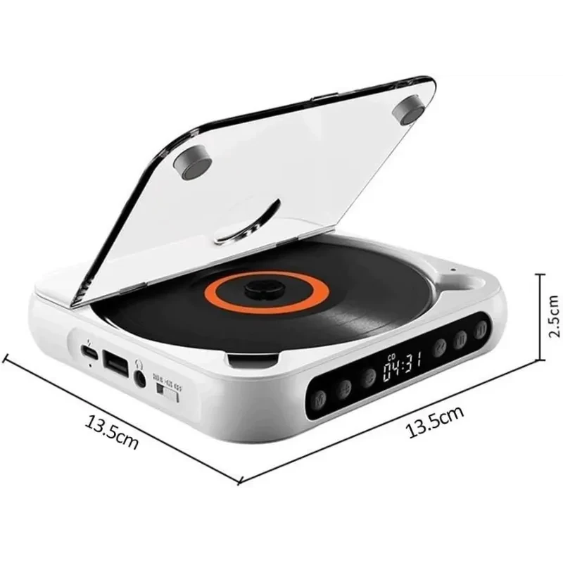  KC-918 Reproductor Estéreo portátil Bluetooth de CD Blanco - Ítem5