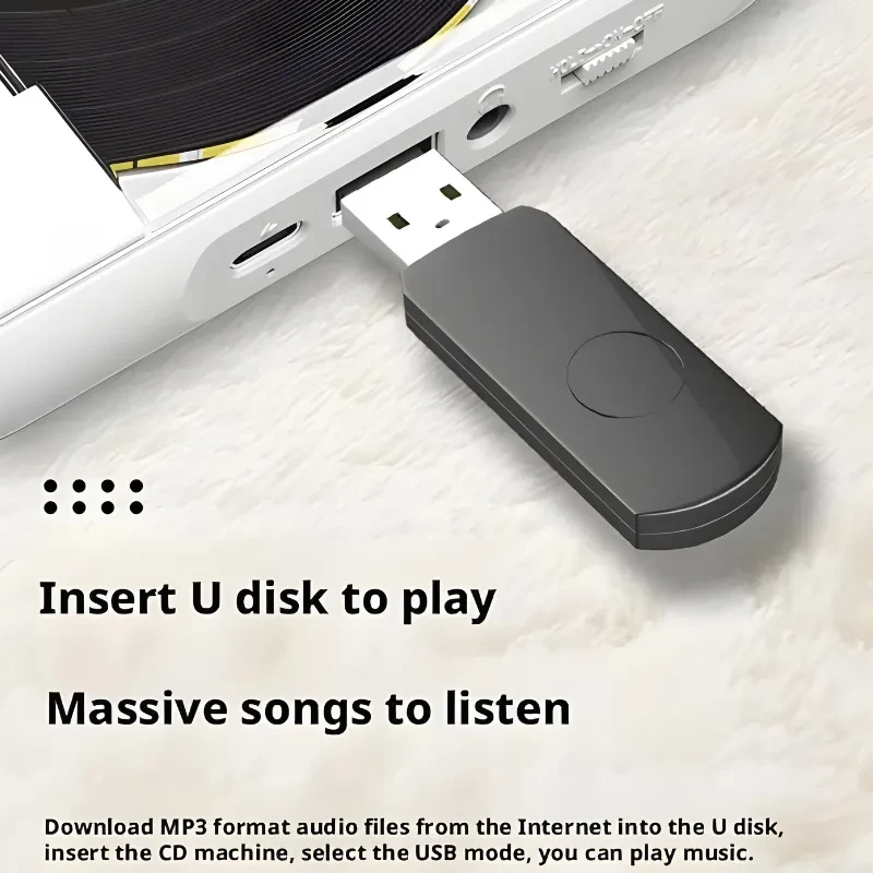  KC-918 Reproductor Estéreo portátil Bluetooth de CD Blanco - Ítem4