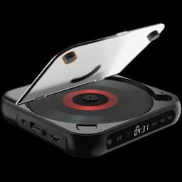KC-918 Leitor de CD portátil estéreo Bluetooth Preto
