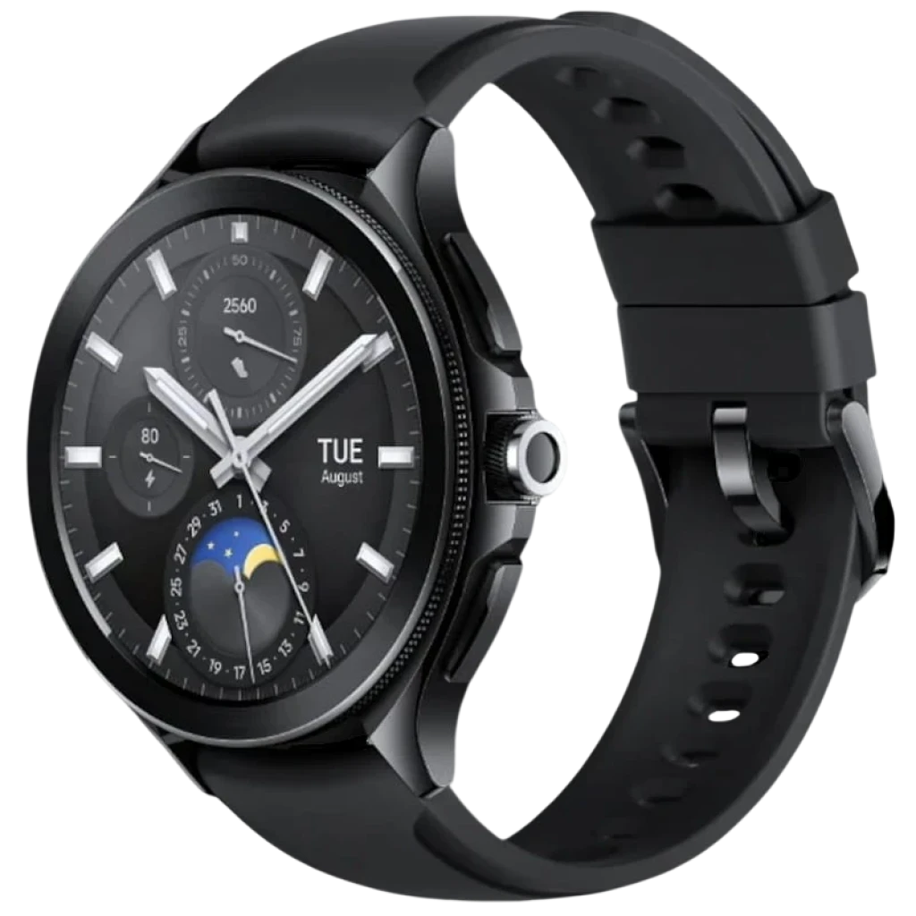 Xiaomi Watch 2 Pro Bluetooth Negro Renovado Estado Excelente con caja negra, bisel metálico, corona lateral y esfera con calendario lunar y métricas visibles - Ítem6