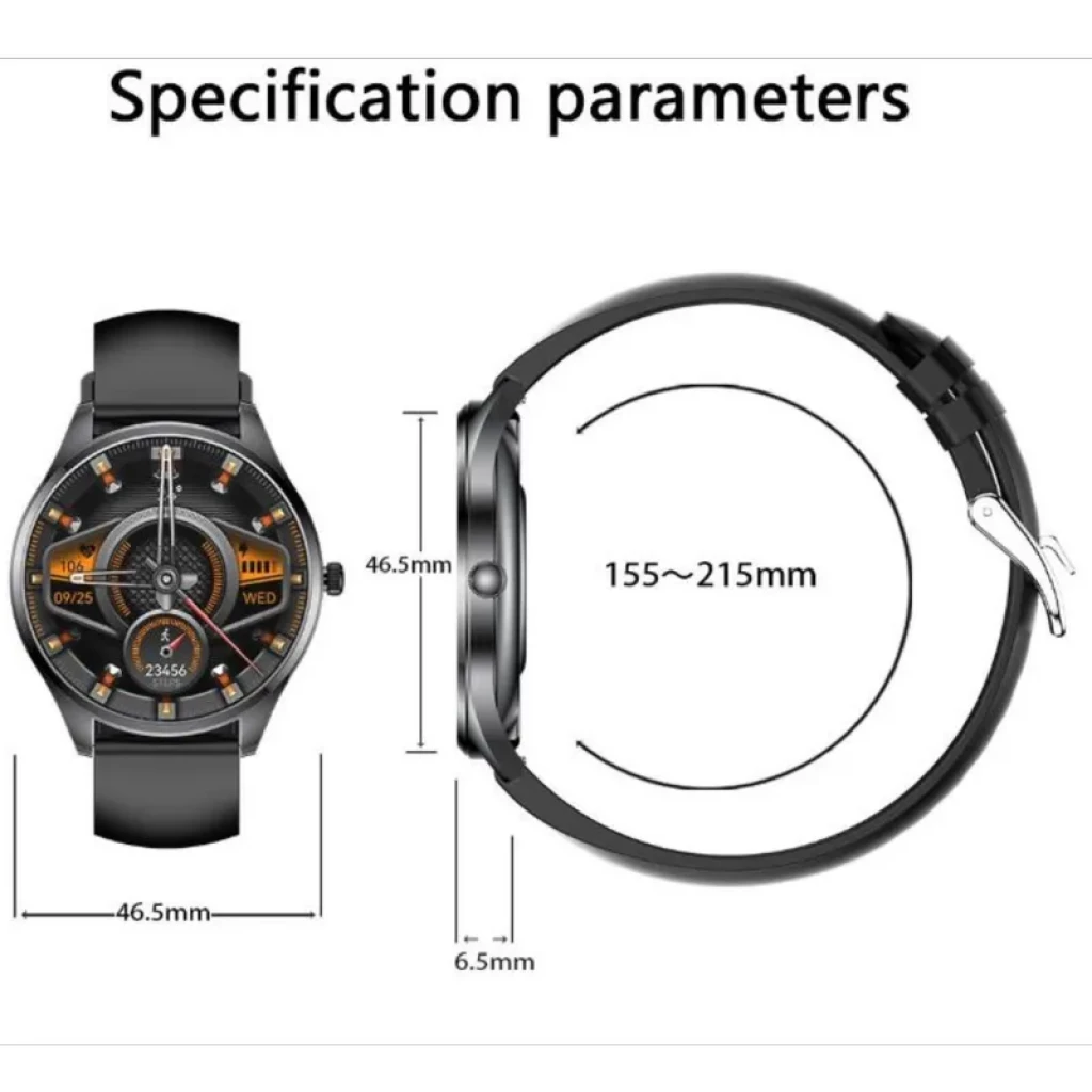 TN99 Smartwatch Prateado com Pulseira de Couro Verde Monitoramento da Frequência Cardíaca - Item4