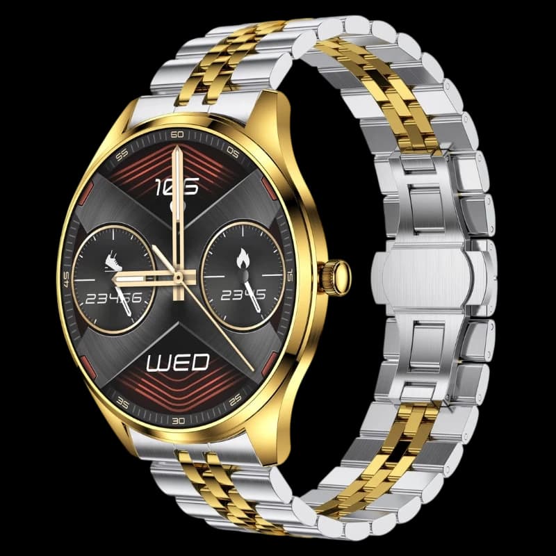 TN99 Smartwatch com bracelete metálica dourado
