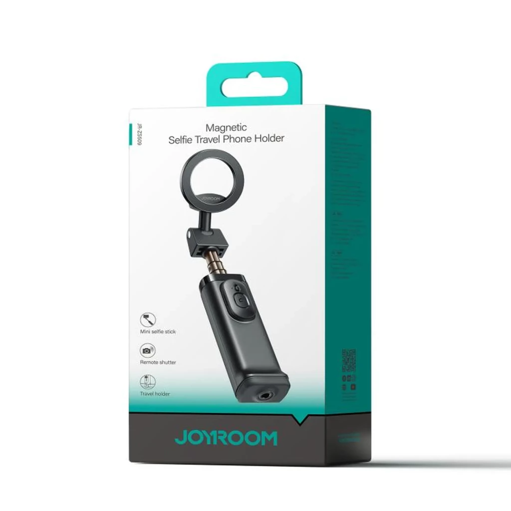 Joyroom JR-ZS509 perche à selfie magnétique compacte, poignée noire pliable, tête rotative avec anneau, télécommande intégrée et pas de vis pour - Ítem10