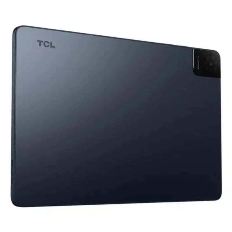TCL TAB 10L Gen 4, trasera en color oscuro con cámara única en módulo rectangular; diseño delgado, acabado mate, logo TCL lateral y bordes redondeados