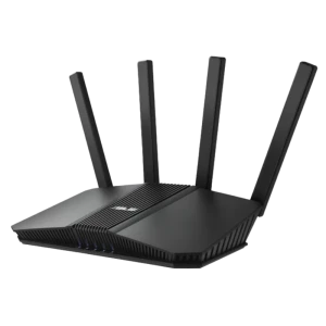 Router ASUS RT-BE82U WiFi 7 com antenas e Aura RGB