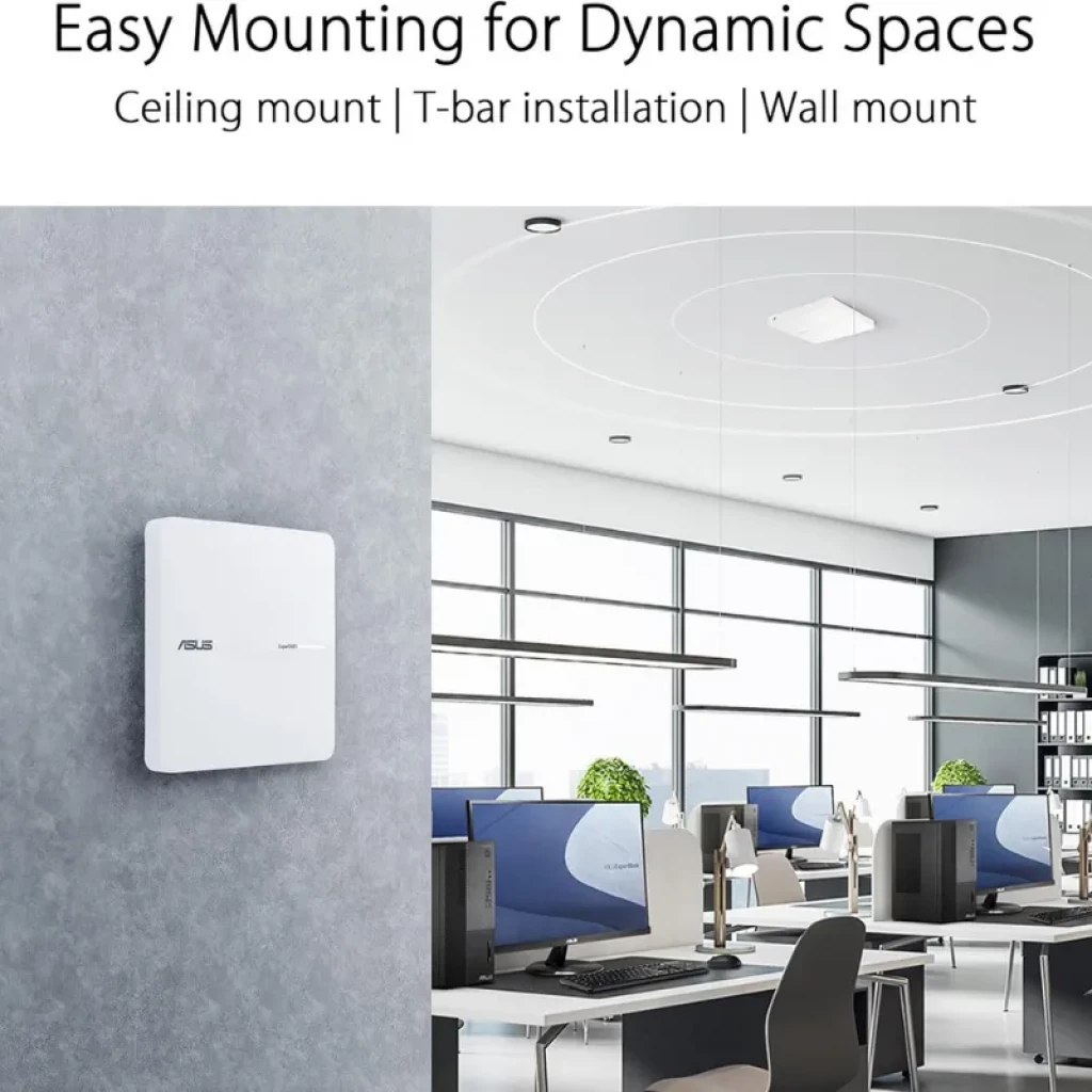 Punto de acceso ASUS ExpertWiFi EBA63 blanco con diseño extraplano - Ítem4