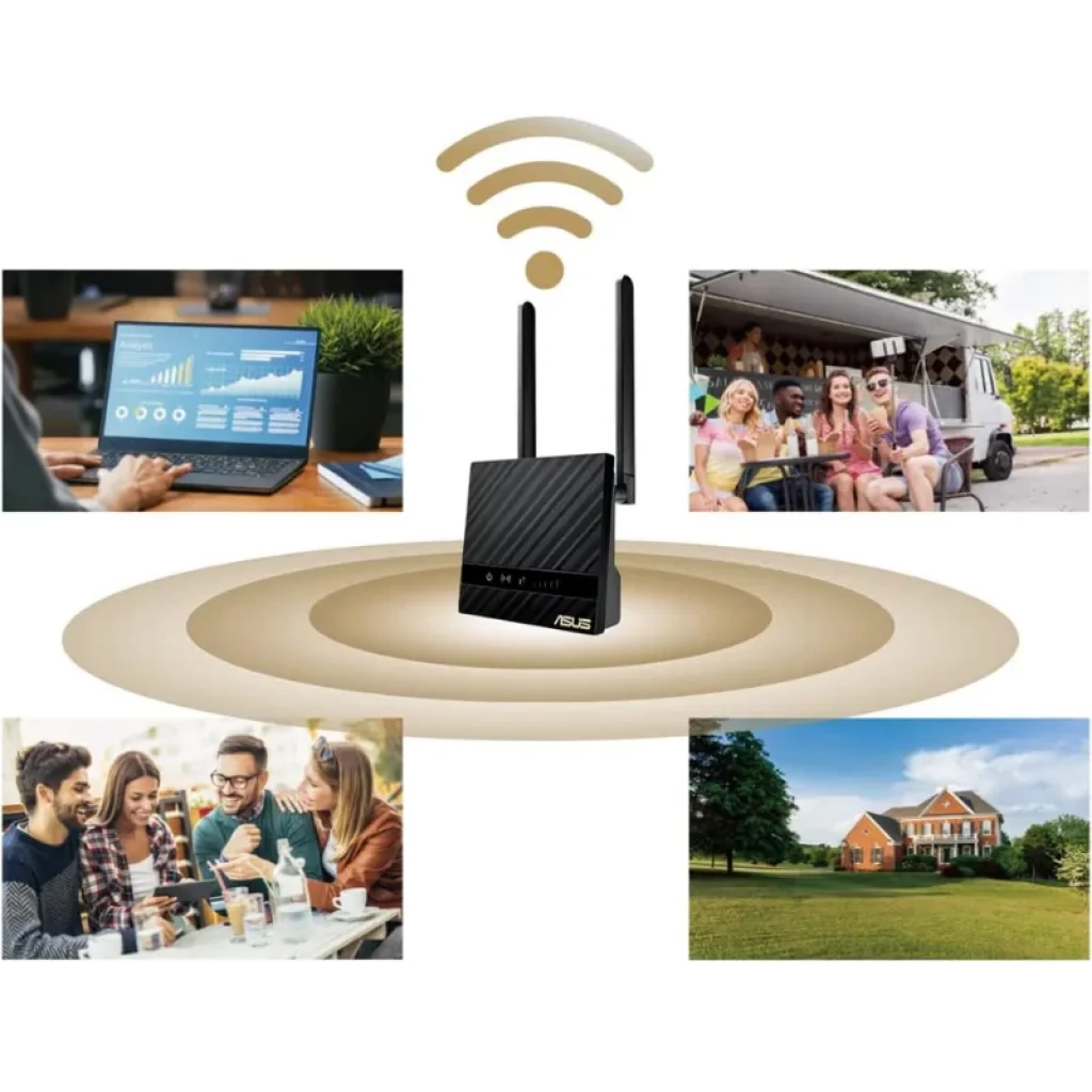 Routeur 4G ASUS 4G-N16 avec voyants LED indiquant le signal mobile - Ítem5