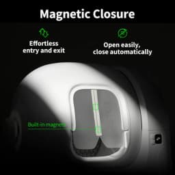 Imagen ilustrativa de la PETKIT Cortina magnética antipolvo 2.0 y su función de cierre magnético