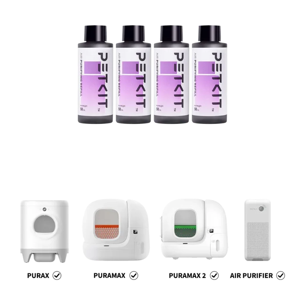 Pacote com 4 recargas de líquido eliminador de odores Petkit P9214 - Item1