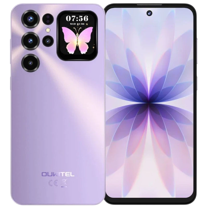 Imagen frontal y trasera del Oukitel C68 Plus, con la pantalla trasera y doble cámara de 64 MPx - Ítem