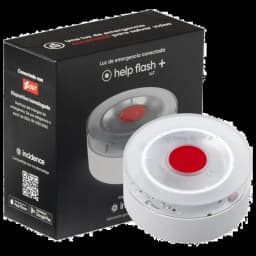 Help Flash IOT Plus branca, baliza de emergência 290 candelas, homologada DGT 3.0, luz LED circular com botão vermelho central e base magnética