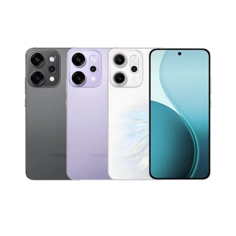 Oppo Reno14 Pro 5G gris con pantalla OLED sin bordes y cámara triple trasera de 50 MP; frontal perforada centrada y acabado mate elegante - Ítem3