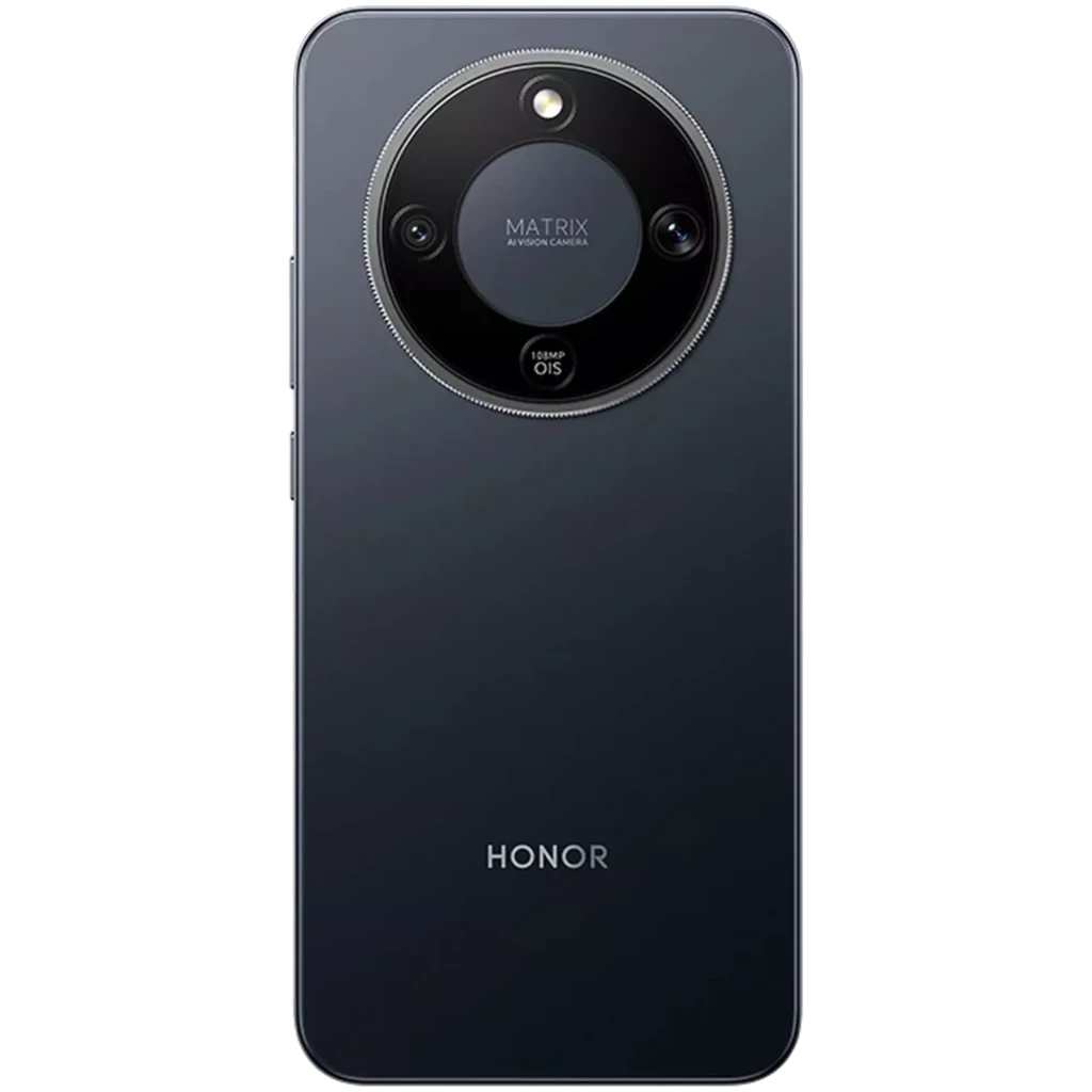 Honor Magic8 Lite 5G negro con pantalla casi sin bordes y cámara trasera circular Matrix; diseño elegante, 256GB, 8GB RAM, batería 7500 mAh, resistente - Ítem2