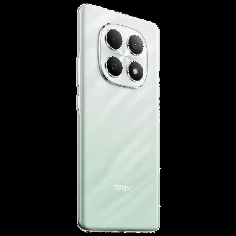 Xiaomi Redmi Note 15 4G vert avec dos satiné, module photo carré à 4 capteurs proéminents, bords arrondis et finition premium élégante