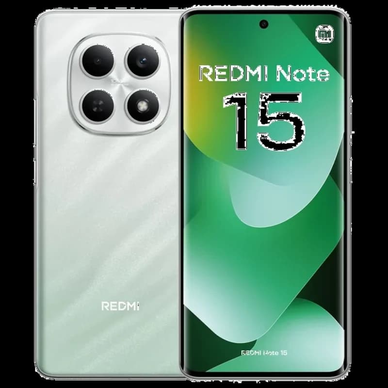 Xiaomi Redmi Note 15 4G vert avec écran Full HD+ bord à bord, poinçon central, module photo arrière 4 capteurs 108 Mpx, 128 Go et 6 Go de RAM