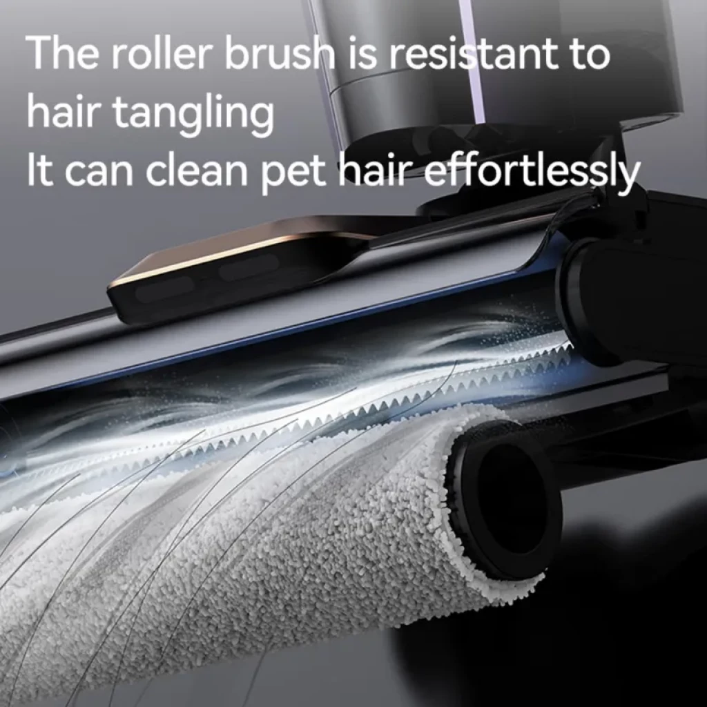 Deerma DEM-P40 Pro Aspirateur sans fil, vertical et ergonomique, couleur noire avec détails dorés, base de recharge et réservoir transparent - Ítem2