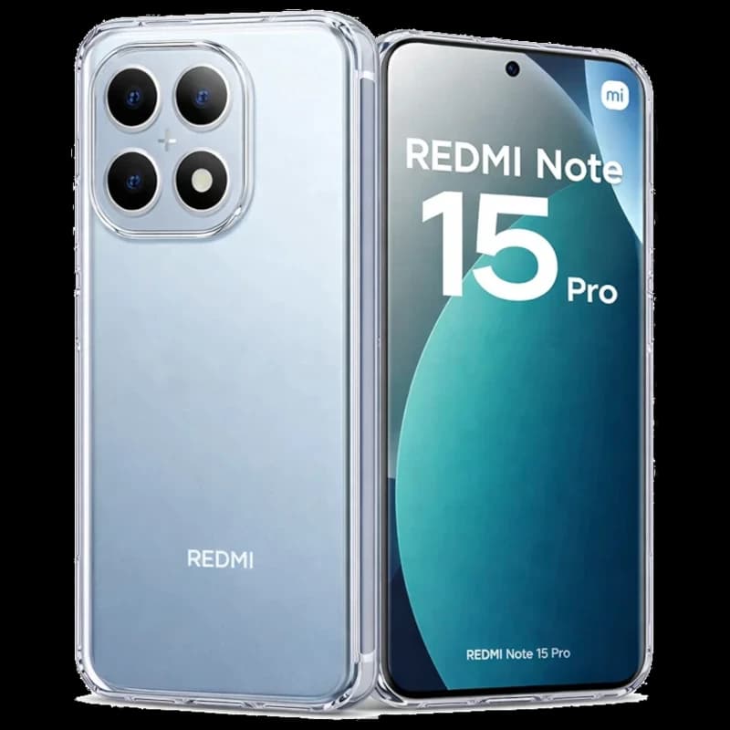 Coque transparente antichoc pour Xiaomi Redmi Note 15 Pro 4G avec bords renforcés, dos acrylique anti-jaunissement, protection caméra surélevée et ajustement précis