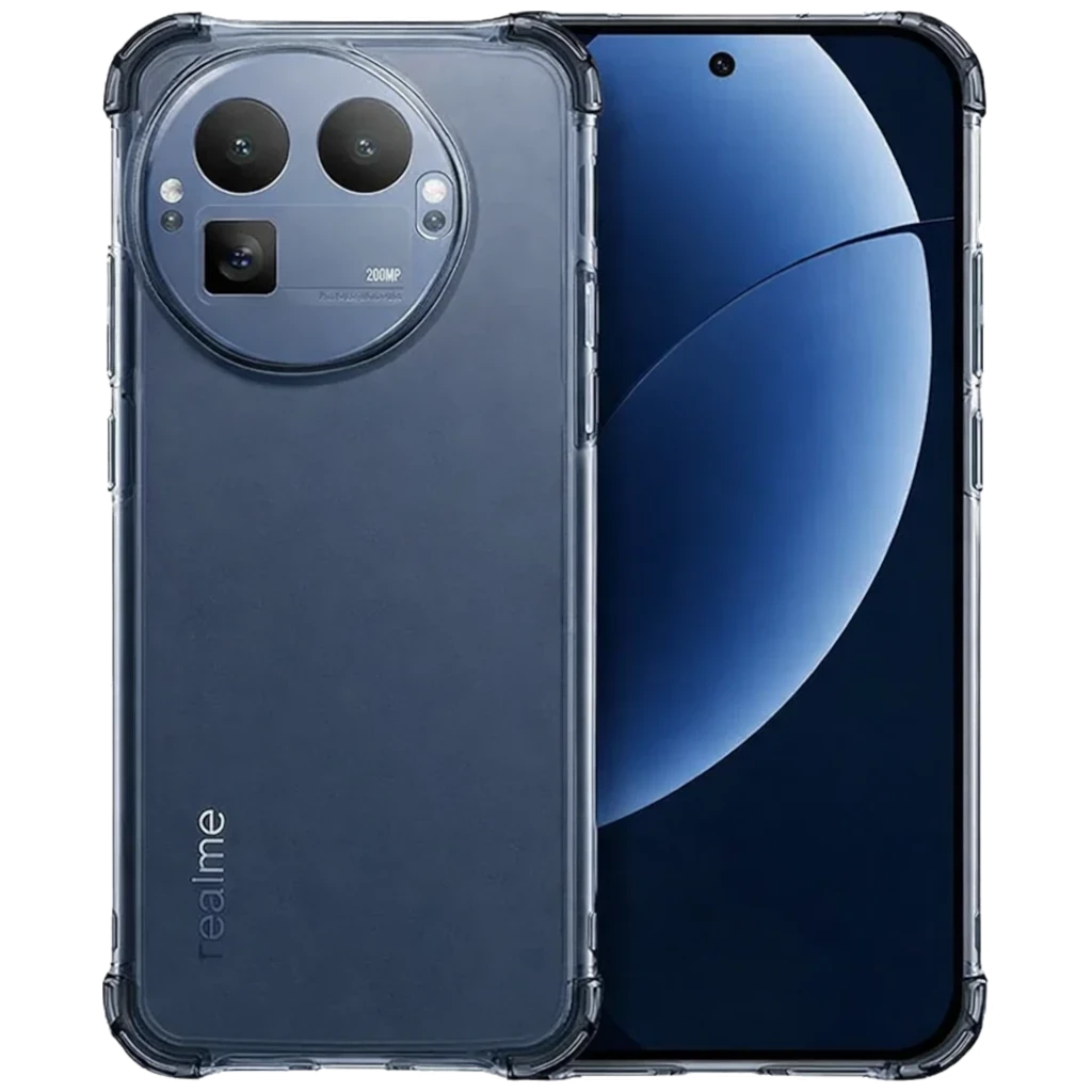 Funda de silicona para Realme GT 8 Pro 5G transparente con bordes reforzados, esquinas antiimpacto, recortes precisos y protección de cámara elevada - Ítem