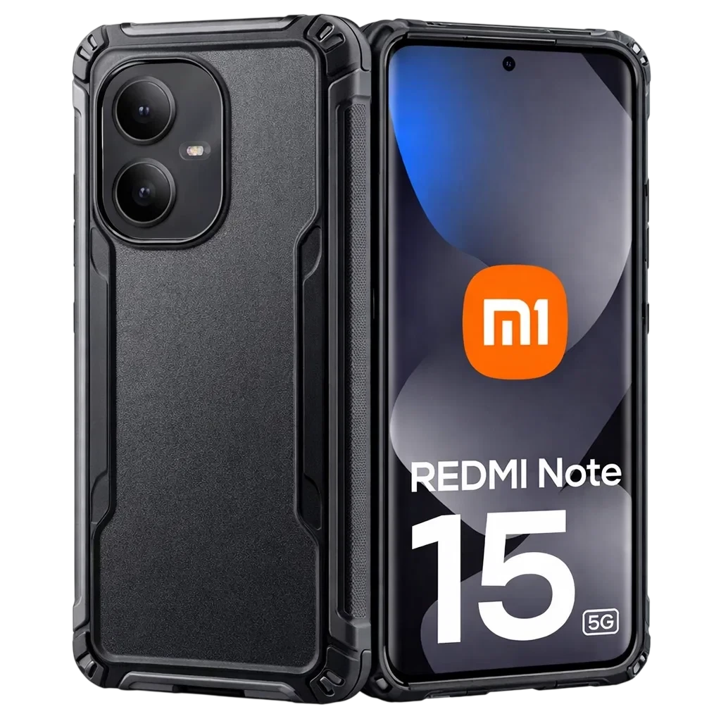 Funda de silicona para Xiaomi Redmi Note 15 5G / Note 15 4G transparente con bordes reforzados, esquinas antiimpacto, recortes precisos y protección de cámara elevada - Ítem