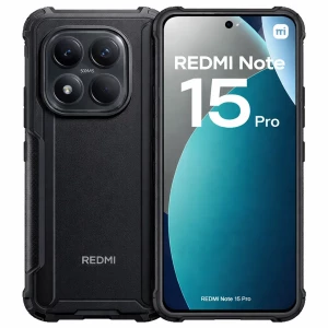 Funda de silicona para Xiaomi Redmi Note 15 Pro 4G transparente con bordes reforzados, esquinas antiimpacto, recortes precisos y protección de cámara elevada