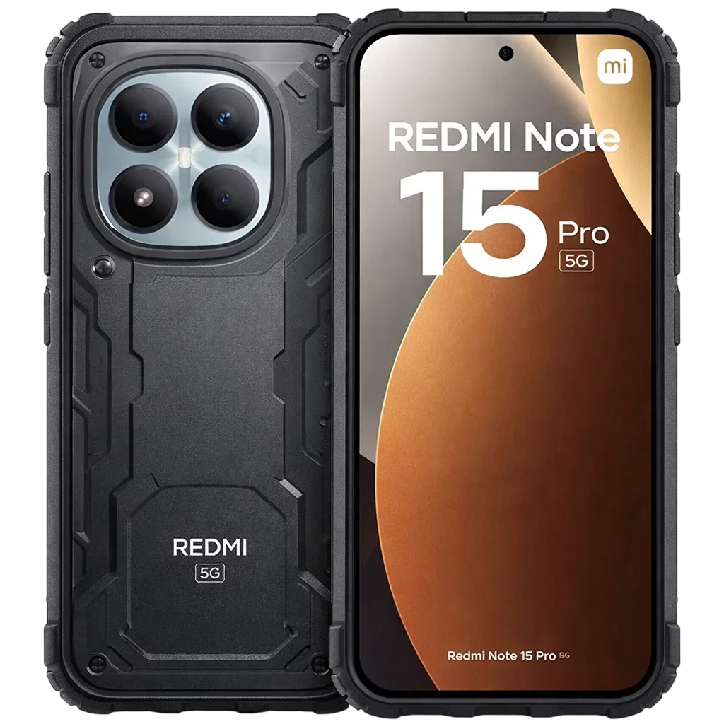 Capa de silicone reforçada Xiaomi Redmi Note 15 Pro 5G transparente com bordas elevadas, cantos reforçados, recortes precisos e proteção da câmera em aro elevado - Item
