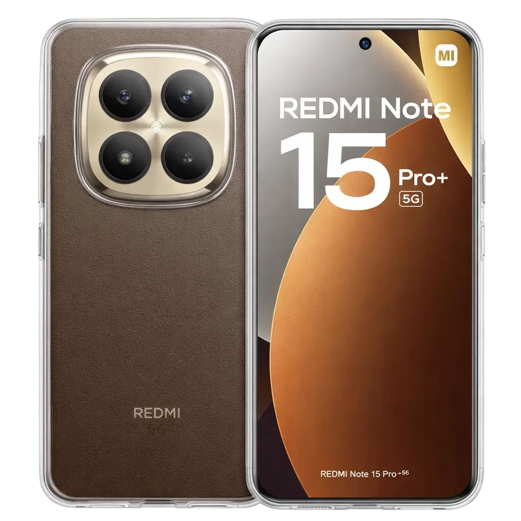 Capa de silicone reforçada para Xiaomi Redmi Note 15 Pro Plus, transparente, fina e antiderrapante, protege bordas, câmera tripla e mantém o design visível - Item