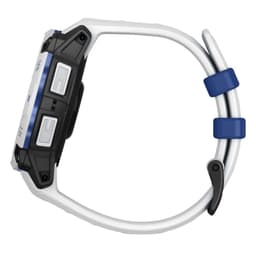 Garmin Instinct 3 45 mm Solar Branco com bracelete de silicone branca, mostrador robusto, lanterna incorporada e indicadores de ritmo cardíaco e Pulse Ox