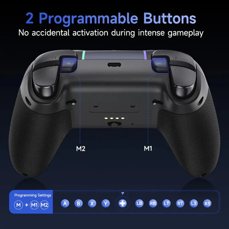 EasySMX X05 Pro PC Gamepad Blanco - Mando multiplataforma con triple conexión 2.4 GHz/Bluetooth/USB-C - Ítem8