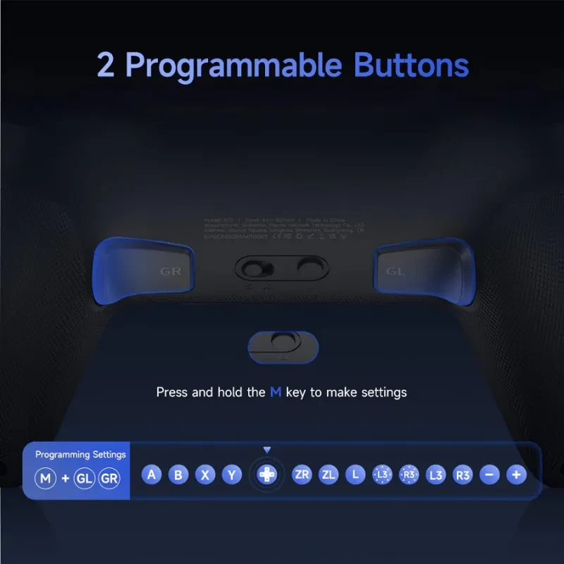 EasySMX S10 Switch Gamepad Blanco - Mando Inalámbrico para Nintendo Switch 2 con Vibración HD - Ítem9