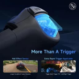 EasySMX M15 Comando Mobile Gaming Controller Bluetooth com gatilho Hall Effect, luz azul, trigger rápido FN e compatibilidade multiplataforma