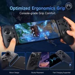 EasySMX M15 controle móvel Bluetooth com pegada ergonômica, analógicos e botões completos, encaixe estável para smartphone e suporte a carregamento rápido