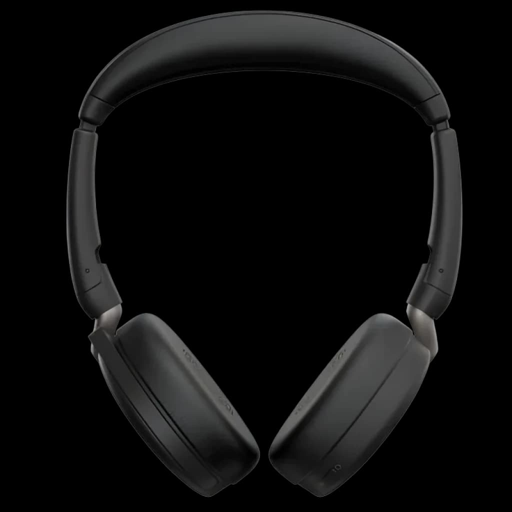 Auriculares Jabra Evolve2 65 Flex Link380c UC Stereo, diadema acolchada negra, copas circumaurales plegables, diseño compacto con ANC híbrido