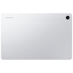 Samsung Galaxy Tab A11+ 5G 8 GB/256 GB Prateado com parte traseira prateada minimalista, câmara única no canto superior direito e logótipo Samsung discreto