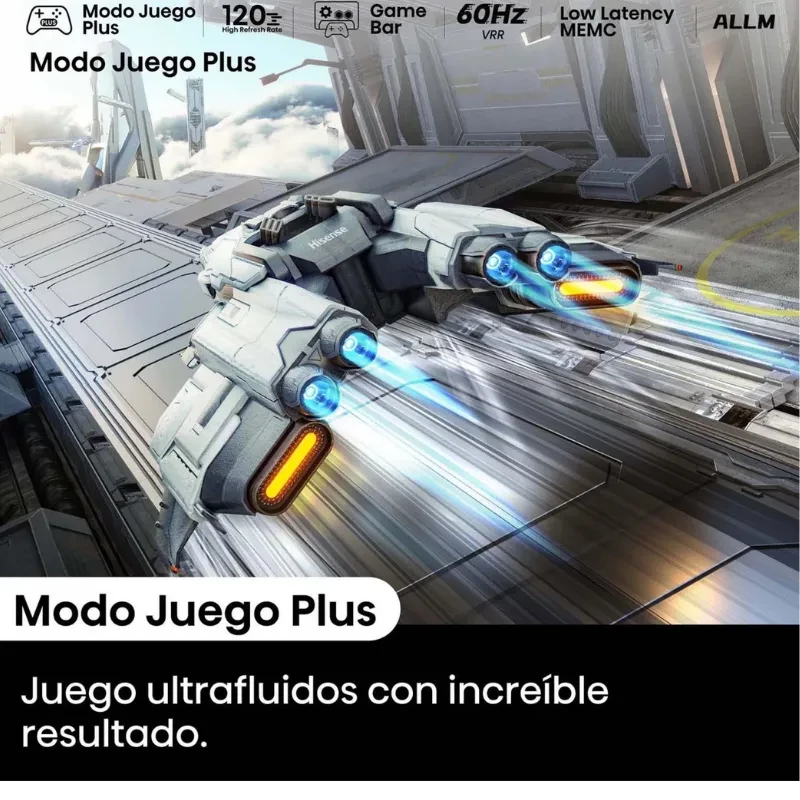 Televisor Hisense 50E79NQ 50 pulgadas QLED 4K con VRR 60 Hz, Dolby Vision Atmos, escalador 4K IA y VIDAA; marco delgado y peanas dobles - Ítem2