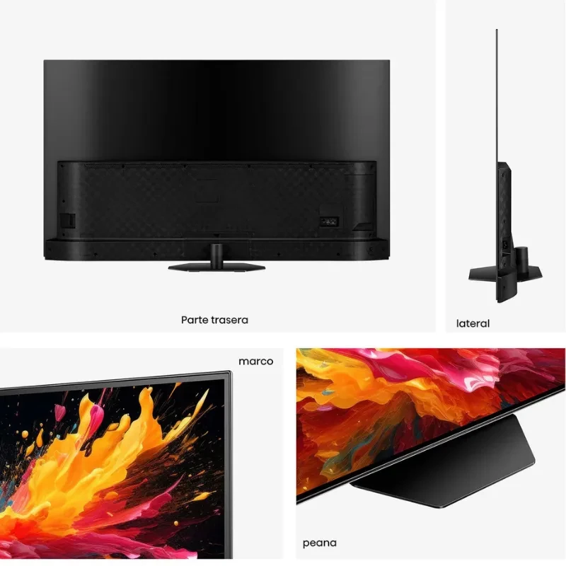 Hisense 55A85N 55 pouces OLED 4K avec couleurs vives, noirs profonds, 120 Hz fluide et mode Jeu Pro, design fin avec logo Real Madrid affiché à l écran - Ítem7