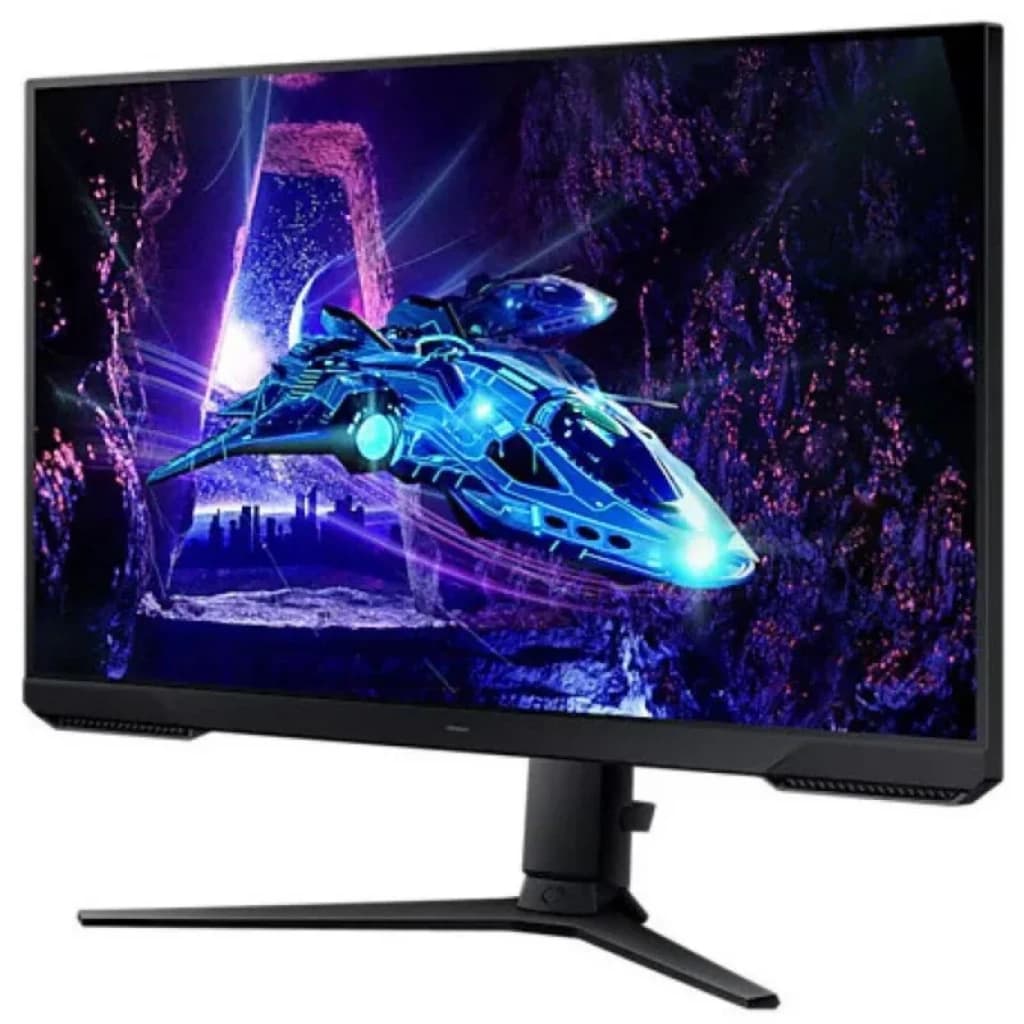 Monitor Samsung Odyssey G3 G30D 27 pulgadas, panel casi sin bordes, soporte en Y ajustable, imagen Full HD vibrante ideal para juegos con 180 Hz y 1 ms