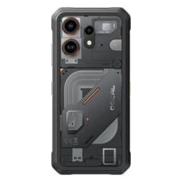 Vue arrière de l'Oscal Marine 3 avec design noir et détails orange, double caméra arrière, flash et capteur