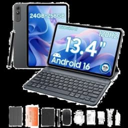 Blackview Oscal Pad 200 gris, tablette fine avec grand écran bord à bord, double capteur photo 16 Mpx, 256 Go de stockage, 6 Go de RAM, finition élégante
