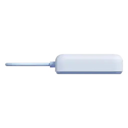 Power bank magnético azul 10000 mAh, 33W, diseño compacto con bordes redondeados y soporte integrado desplegable; puerto lateral y acabado mate elegante