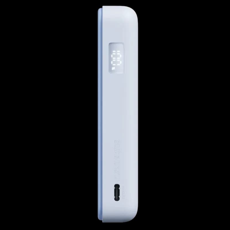 Xiaomi Magnetic Power Bank 10000 33W Azul con soporte integrado, indicador LED de batería en el lateral y puerto USB-C inferior en diseño delgado y magnético