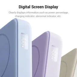Xiaomi Magnetic Power Bank 10000 33W Azul con pantalla digital, indicador de carga, diseño magnético y soporte integrado; bordes redondeados y acabado mate