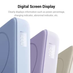 Xiaomi Magnetic Power Bank 10000 33W Violeta con pantalla digital, indicador de carga, diseño magnético y soporte integrado para uso vertical u horizontal