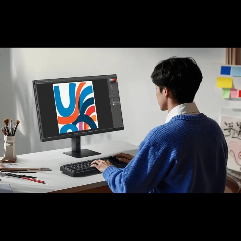 Xiaomi A24i 23,8 FHD 100 Hz IPS avec bords fins, pied réglable et écran mat; idéal pour bureautique et création, couleurs vives et angle large