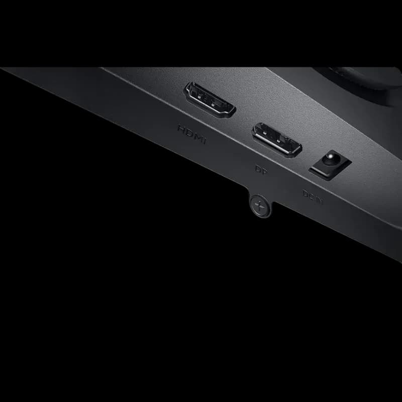 Connectique du Xiaomi A24i 23,8 FHD 100 Hz IPS : ports HDMI, DisplayPort et prise DC-in, agencement discret sous le cadre pour une installation propre et